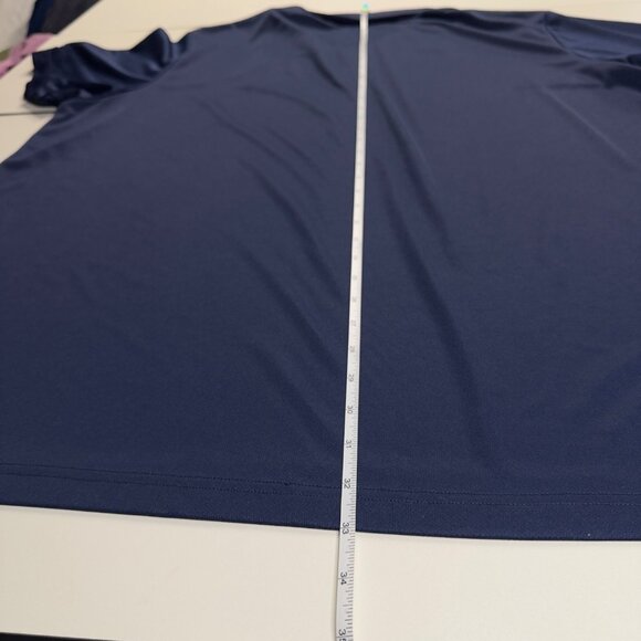 Adidas Navy Teurlings Catholic School Short Sleeve Golf Grind Polo Shirt Sz 3XL - Picture 7 of 8